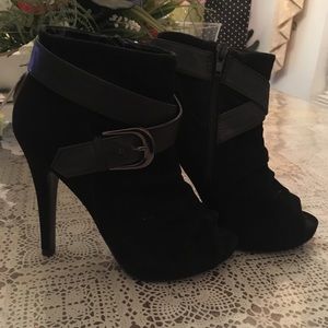 Black Suede Ankle Booties